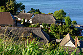 View and fishing village Vitt, Rügen, Baltic Sea coast, Mecklenburg-Vorpommern, Germany