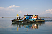 Ferry on Brahmaputra in Assam, India, Asia