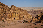 Monastery Ed-Deir in archaeological city Petra in Jordan, Asia