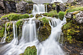 Dynjandi, Fjallfoss, a series of waterfalls located in the Westfjords (Vestfirdir), Iceland, Polar Regions