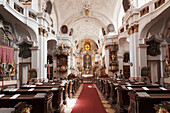Collegiate church, Durnstein Abbey, Durnstein, Wachau, Lower Austria, Europe
