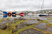 Boats in the harbor of Torshavn, Streymoy Island, Faroe Islands, Denmark, Europe