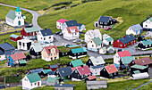 The village of Gjogv, Eysturoy Island, Faroe Islands, Denmark, Europe