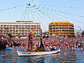 Embarcacion de la Virgen del Carmen, water procession, Puerto de la Cruz, Tenerife Island, Canary Islands, Spain, Atlantic, Europe