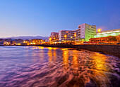 El Medano at twilight, Tenerife Island, Canary Islands, Spain, Atlantic, Europe