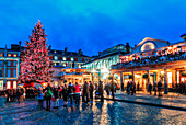 Christmas tree at Covent Garden, London, England, United Kingdom, Europe