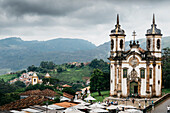 Church of Saint Francis of Assisi built by Aleijadinho in 1766 a Rococo Catholic church in Ouro Preto, UNESCO World Heritage Site, Minas Gerais, Brazil, South America