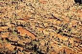 Vom Flugzeug ist die geologische Struktur des Wüstengebirges gut erkennbar, Arkaroola, Südaustralien, Australien