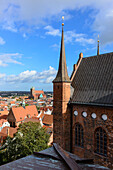 Blick von St. Georgen, Wismar, Ostseeküste, Mecklenburg-Vorpommern, Deutschland