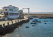 Fish restaurant, Harbour of Los Abrigos, Tenerife, Canary Islands, Islas Canarias, Atlantic Ocean, Spain, Europe