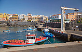 Im Hafen von Los Abrigos, Teneriffa, Kanaren, Kanarische Inseln, Islas Canarias, Atlantik, Spanien, Europa