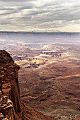 Clearing storm at the Grand View Point Overlook, Canyonlands National Park, Utah.