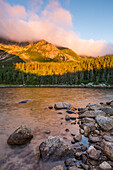 Scenery of Chimney Pond and Mount Katahdin, Baxter State Park, Maine, USA