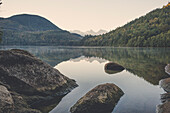 Cheam Mountain Range reflecting in Hicks Lake, British Columbia, Canada