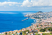 View over Funchal, capital city of Madeira, city, port and harbour, Madeirra, Portugal, Atlantic, Europe