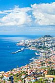 View over Funchal, capital city of Madeira, city, port and harbour, Madeira, Portugal, Atlantic, Europe