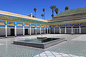 Courtyard, Bahia Palace, UNESCO World Heritage Site, Marrakesh (Marrakech), Morocco, North Africa, Africa
