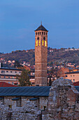 Taslihan, an ancient caravanserai and clock tower, Bascarsija (The Old Quarter), Sarajevo, Bosnia and Herzegovina, Europe