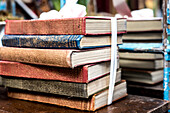 Antique books at Portobello Market, London, England, United Kingdom, Europe