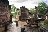 Remains of the Vatadage Temple in Polonnaruwa, UNESCO World Heritage Site, Sri Lanka, Asia