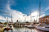 Marina and old town, Stralsund, Mecklenburg-Western Pomerania, Germany