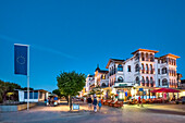 Promenade and Hotel Ahlbecker Hof, Ahlbeck, Usedom island, Mecklenburg-Western Pomerania, Germany