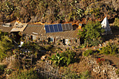 Cottage of young dropouts, Barranco de Buracas, bei Las Tricias, UNESCO Biosphere Reserve, La Palma, Canary Islands, Spain, Europe