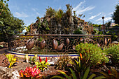 El Jardin de las Delicias, Parque Botanico, town parc, designed by the artist Luis Morera, Los Llanos de Aridane, UNESCO Biosphere Reserve, La Palma, Canary Islands, Spain, Europe
