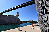 Museum des Civilisation et Mediterranee am Port Maritime, Marseille, Provence, Frankreich