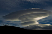 Lenticular cloud, Torres del Paine National Park, Patagonia, Chile