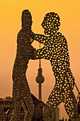 Moelecular Man, Sculture by Jonantan Borifsky, Alex TV Tower , Spree, Berlin