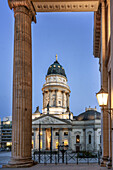 german cathedral, concert hall, columns, gendarme market, Gendarmenmarkt, Berlin, germany