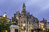 Equestrian statue of King Peter IV The Liberator on Liberty Square in Porto, Portugal