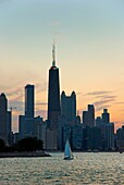 Chicago skyline, view from Michigan Lake.