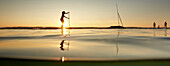 Stand Up Paddler on Lake Starnberg,  Lake Starnberg, Bavaria, Germany