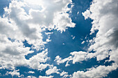 Cumulus clouds and blue sky, fluffy clouds