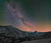 Milky Way over Half Dome from Olmsted Point, Sierra Nevada, Yosemite National Park, California