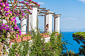 Villa Rufolo, Ravello, Amalfi coast, Salerno, Campania, Italy. The garden of Villa Rufolo