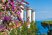 Villa Rufolo, Ravello, Amalfi coast, Salerno, Campania, Italy. The garden of Villa Rufolo