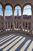 View from the summit of Contarini Dal Bovolo Stairway, Venice, Veneto, Italy