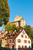 Old Castle and timber-framed house. Meersburg, Baden-Württemberg, Germany.