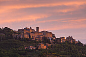 Italy, Tuscany, the village of Montepulciano on the hills tuscany, provence of Siena