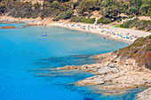 Clear water of Menasina beach (plage de Menasina), Cargese, Corsica, France