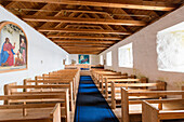 Interior of Saint Olav's Church, Kirkjubour, Streymoy island, Faroe Islands, Denmark