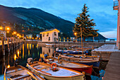 The small port of Torbole on Lake Garda Europe, Italy, Trentino Alto Adige, Trento district, Torbole