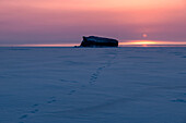 Sunrise over Hubyn island, Lake Baikal, Irkutsk region, Siberia, Russia