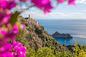 San Giovanni Battista Church and the Amalfi Coast, Conca dei Marini, Salerno province, Campania, Italy, Europe