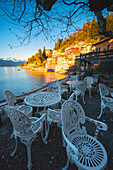 Varenna, Como lake at sunset, Lombardy district, Italy, Europe.