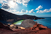 El Golfo, the green lagoon, Lanzarote, Canary island, Spain, Europe