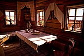 Reproduction of old traditional house in Russia, Taltsy Irkutsk region, Siberia, Russia
